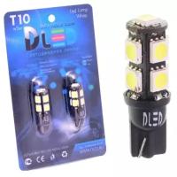 Светодиодная автомобильная лампа T10 - W5W - 9 SMD 5050 12V Black (Белый) (Комплект 2 лампы.)