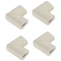 Защитные мягкие уголки для мебели 4 шт белые П-профиль