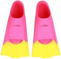 Ласты для плавания детские Training fins Light Swim LSF11 (CH) Розовые/Желтые, р. 25-29