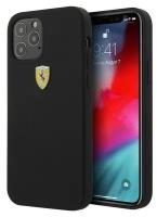 Чехол CG Mobile Ferrari On-Track Liquid silicone with metal logo Hard для iPhone 12 Pro Max, цвет Черный (FESSIHCP12LBK)