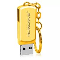 Флешка Microdrive 128 Гб - USB 2.0 - PAZI - золотистая