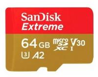 Карта памяти SanDisk Extreme microSD 64GB