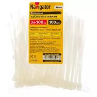 Хомут кабельный 71 038 NCT-036-100-100/WH 3.6х100 нейл. бел. (уп.100шт) Navigator 71038