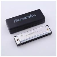 Market-Space Губная гармошка Harmonica, цвет серебристый