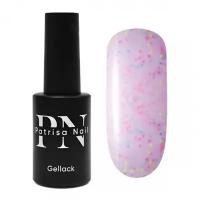 Гель-лак Patrisa Nail №842 Donuts B239 Розовый с цветной крошкой, 8 мл