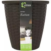 Кашпо для цветов Ingreen Rattan D210мм 4,5л горький шоколад, Ing6213гшк