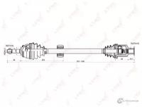 Полуось передняя правая LYNXauto CD-6306