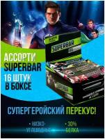 Протеиновые батончики ассорти Superbar 16 шт. по 40 гр. / спортивное питание / полезное питание