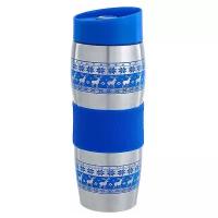 Термокружка Alpenkok Олени 400ml Blue AK-04023A