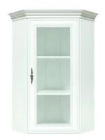 БРВ-Мебель Витрина угловая надставка с одной дверцей Кентаки NADN 1W белая