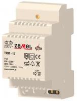 Zamel Трансформатор напряжения 230VAC/12VAC 15VA IP20 на DIN рейку 3мод TRM-12