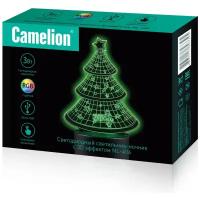 Ночник с 3D эффектом Camelion NL-406 Елочка