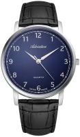 Наручные часы Adriatica Часы наручные швейцарские мужские Adriatica A1287.5225Q, черный, серебряный