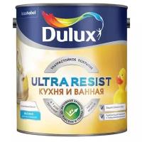 Краска DULUX ULTRA RESIST Кухня и Ванная матовая, 2,5л BW белая