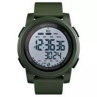 Часы Skmei/Скмей 1469 спортивные мужские шагомер Army Green/White