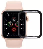 Защитное стекло для Apple Watch Series 4 (44мм) (полное покрытие) (черное)