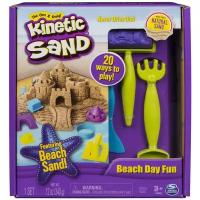 Кинетический песок Spin Master Веселая пляжная игра 6037424, коричневый, 0.34 кг, картонная пачка