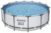 Каркасный бассейн Bestway Steel Pro Max 427х122см, 15232л, фил.-насос 3028л/ч, лестница, тент 5612Х