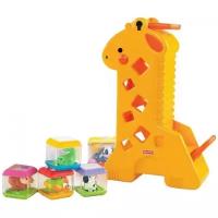 Fisher Price Музыкальный Жираф с кубиками Развивающая игрушка для малышей от 6 мес