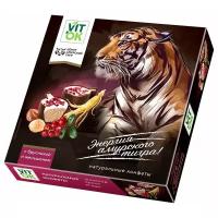 Конфеты VITok Энергия амурского тигра, темный и белый шоколад с брусникой и женьшенем
