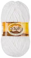 Пряжа Adelia Dolly Velour, 100 г, 93 м, 2 шт., №01 белый