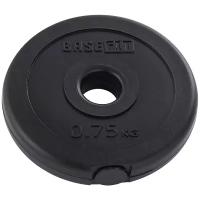 Диск пластиковый BASEFIT BB-203 0,75 кг, d=26 мм, черный