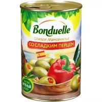 Bonduelle Оливки Мансанилья в рассоле со сладким перцем, 300 г