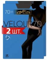 Колготки Omsa Velour, 70 den, 2 шт., размер 3/M, серый