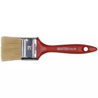 Кисть флейцевая Master Color 30-0123 толщ. 12 мм, 70% ПБT/30% светл. натур. щетина, нерж. обжим, пла ст. ручка, ширина 50 мм