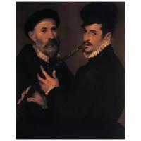 Репродукция на холсте Двойной портрет музыкантов Пассаротти Бартоломео 30см. x 38см