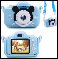 Детский цифровой фотоаппарат / Компактный фотоаппарат Cute Little Mice / Childrens Fun Camera Мышонок, голубой