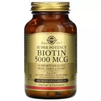 Biotin 5000 mcg, 100 капсул