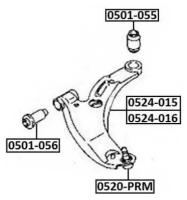 Сайлентблок переднего рычага передний MAZDA 323 VI BJ (1998-2004) MAZDA PREMACY I (1999-2005) ASVA 0501-056