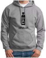 Толстовка Худи белые CoolPodarok Absolut бутылка