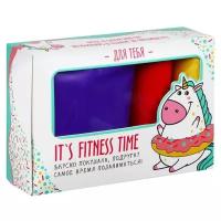 Фитнес набор Fitness time: лента-эспандер, набор резинок, инструкция, 10,3 × 6,8 см