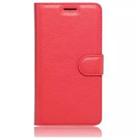 Чехол MyPads для LG G flex 2 с мульти-подставкой застжкой и визитницей красный