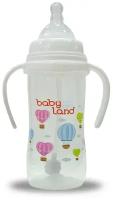 Бутылочка с ручками Baby Land с антиколиковой системой и широким горлом, 300ml