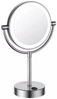 WasserKRAFT зеркало косметическое настольное K-1005 зеркало косметическое настольное K-1005 с подсветкой, хром