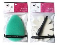 K-Beauty Набор спонж-губка «капля» и косметический спонж с ручкой, 10 сегментов