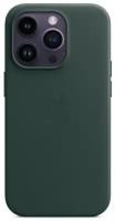 Чехол Apple iPhone 14 Pro Leather MagSafe Forest Green / Зелёный Лес