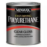 Лак Minwax Fast-Drying Polyurethane глянцевый полиуретановый бесцвeтный 0.95 л