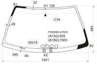 Стекло Лобовое Audi 100 82-90 XYG арт. FW00463 LFW/X