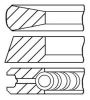 Кольца ДВС поршневые (к-т на 1 поршень) Goetze 0811470000