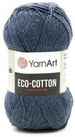 Пряжа для вязания YarnArt 'Eco Cotton', 100г, 220м (80% хлопок, 20% полиэстер) (773 джинс), 5 мотков