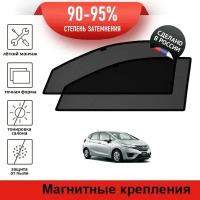 Каркасные шторки LATONIK PREMIUM на Honda Fit 3 (2013-2020) на передние двери на магнитах с затемнением 90-95%