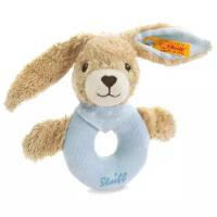 Мягкая игрушка Steiff Hoppel Rabbit Grip Toy blue (Штайф погремушка-колечко Кролик Хоппель голубой 12 см)