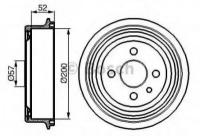 Барабан тормозной OPEL ASCONA/KADETT/ASTRA/VECTRA 200x50мм, 0986477018 BOSCH 0 986 477 018