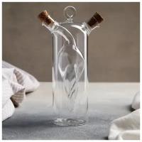 Бутыль стеклянная для соусов и масла 2 в 1 «Фьюжн. Воронка», 350/50 мл, 12x6x19,5 см