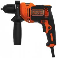 Ударная дрель BLACK+DECKER BEH710K, 710 Вт, без аккумулятора черный/оранжевый