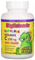 Natural Factors Big Friends Chewable Vitamin C таб. жев., 250 мг, 90 шт., апельсин